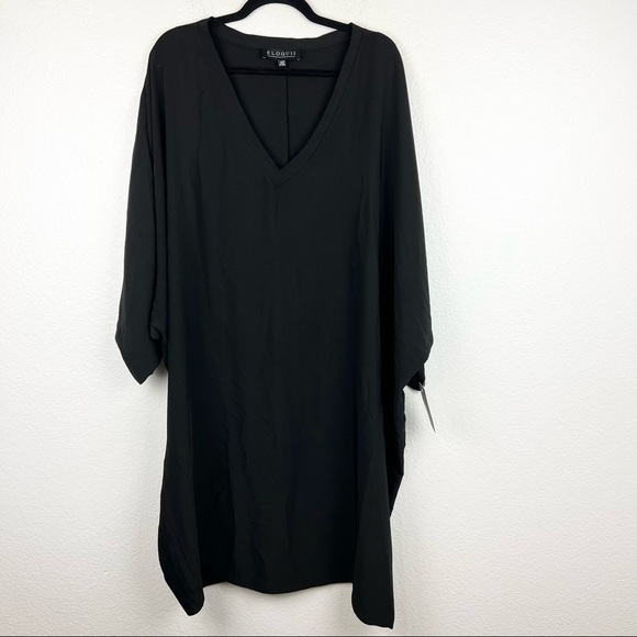 ELOQUII V Neck Dress with Dolman Sleeves, Black, Size 18/20, NWT! - Picture 3 of 10